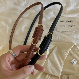 Black Genuine Leather Women's Belt, Decorative Accessory for Dresses, 2025 New Autumn and Winter High-End Waist Belt for Dresses and Sweaters