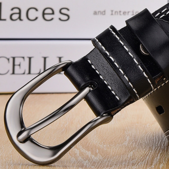 White Genuine Leather Jeans Belt for Women, 2025 New Style, Unique and Fashionable, Suitable for Suits, Wide Belt, Decorative Belt for Women