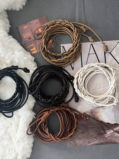 Caramel-Colored Genuine Leather Women's Belt, Decorative Accessory for Dresses, Waist Rope Accessory, 2025 New Style, High-End Thin Leather Belt for Women