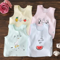 3 months baby vest cotton 6 newborn belly belly sling 9 men and women baby thin spring summer shoulder buckle vest