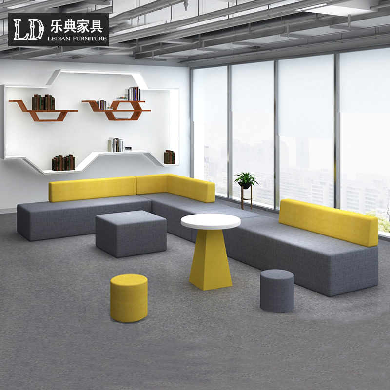Office Training Institutions Casual guests Reception rest, waiting area Alien Creative sofa tea table Composition Brief
