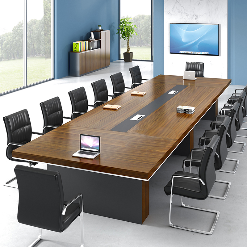 Office furniture panel long table large desk conference table long table simple and modern negotiation table and chair group