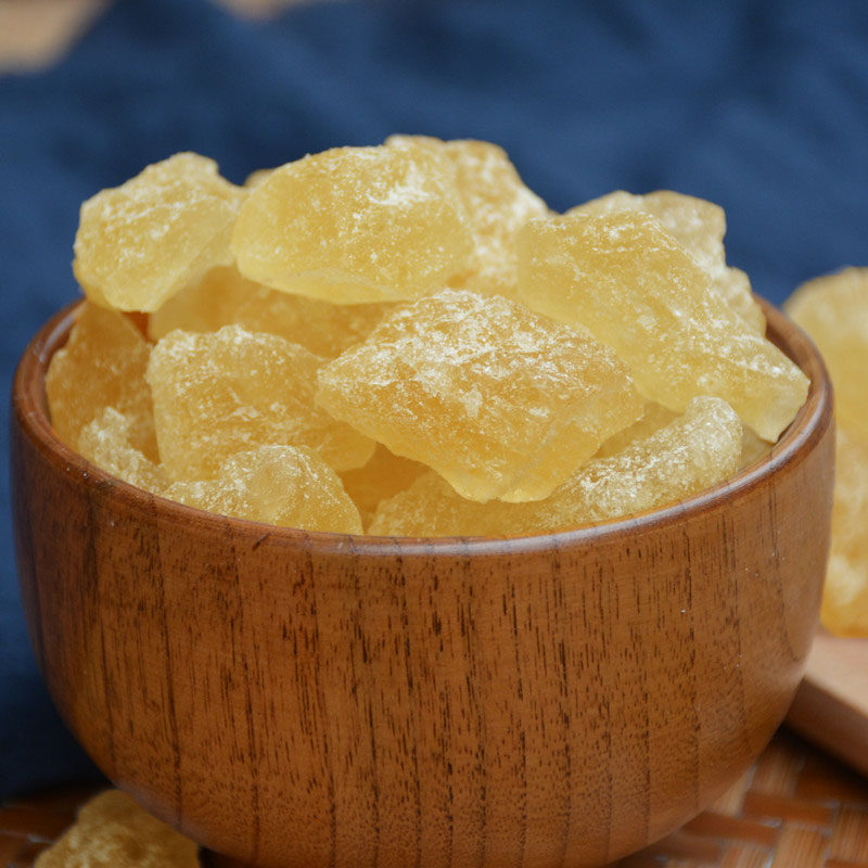 Sister and brother farm natural old rock sugar yellow rock sugar soil rock sugar 500g traditional craft polycrystalline rock sugar has been smashed