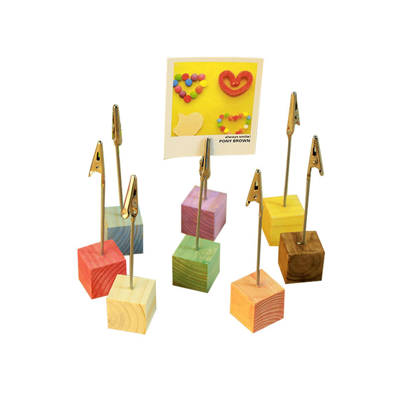 Creative color log square message clip note clip post-it clip photo photo clip desktop with decoration gifts