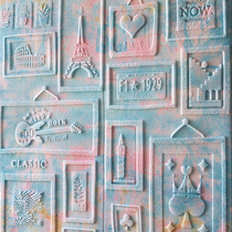 Self-adhesive Eiffel wall sticker wallpaper 3D three-dimensional personality alternative photo frame background wall clothing store Net red wallpaper