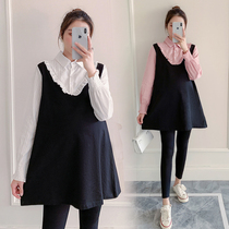 Pregnant Woman Spring Dress Suit Fashion style out of dress dress 2022 New online Red Pregnancy Woman Dress Spring and Autumn Blouses