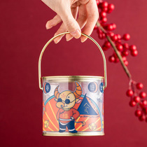 2021 ox New Year candy jar nougat candy jar nougat snowflake crisp milk date biscuit hand box