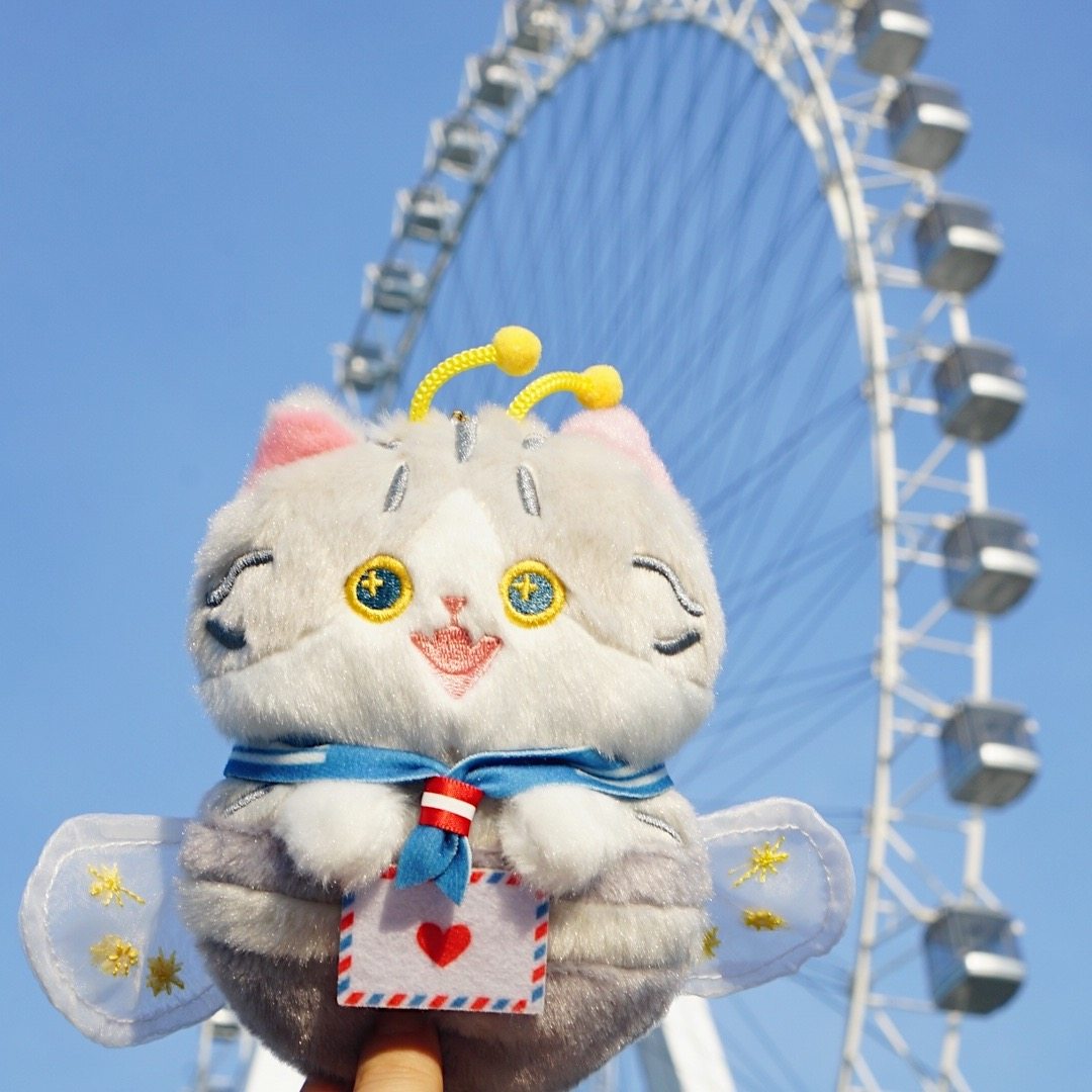 Myoyoshi MEWJI plush doll kitty bee JK sailor suit super cute coin purse bee cat pendant can be cross-body