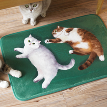 Inexplicable MEWJI ORIGINAL CUTE KITTY ROOM ROOM DOOR BATHROOM KITCHEN RUG MAT FOOT MAT STYLE ENSEMBLE