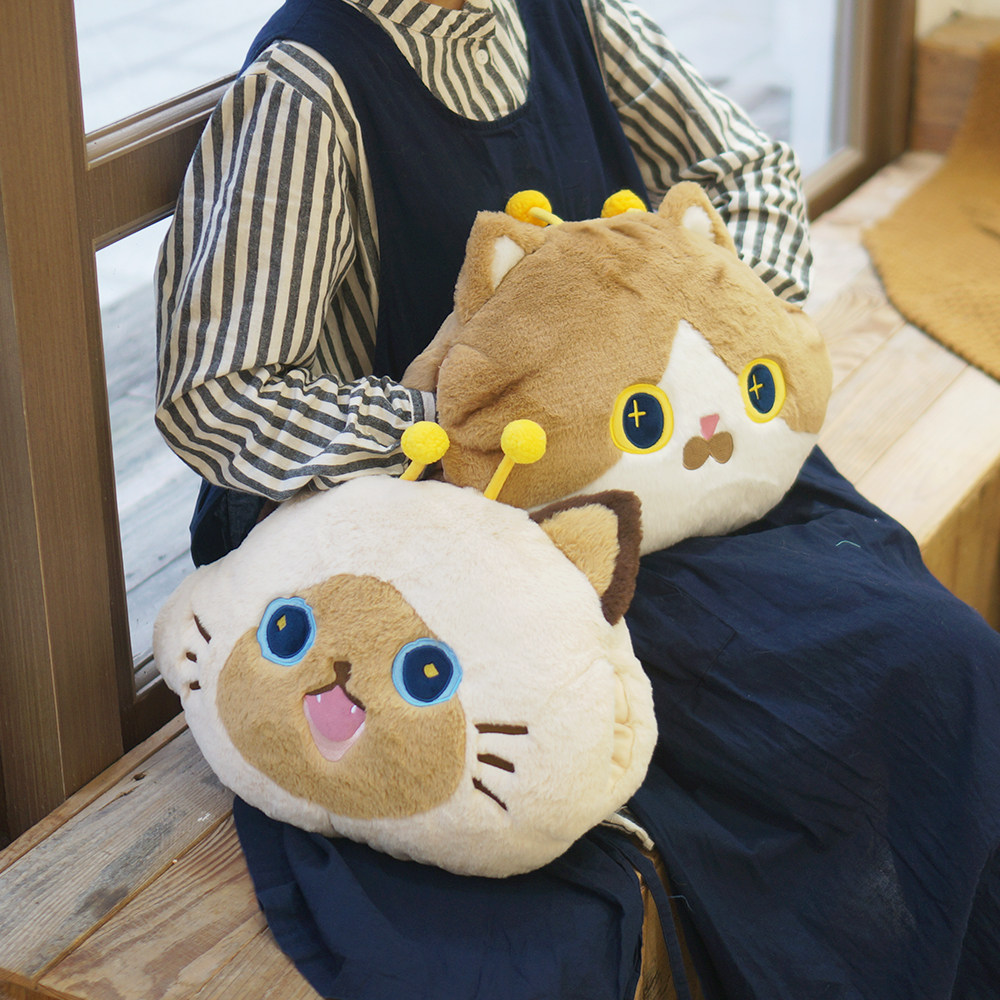 mewji Miaoji original cat cute cat head cartoon hand warmer pillow nap cushion living room plush pillow