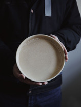 In the 80 s Taiwan Ding Zhangzhou kiln Chaozhou Kiln imitation GE Kiln open Film tea plate large pot bearing handmade wood burning tea machine