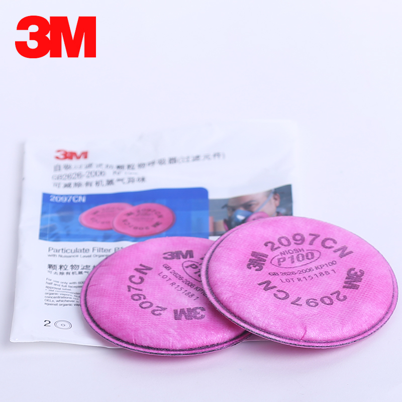 3M 2097CN dust filter cotton P100 filter activated carbon organic vapor odor welding glass fiber