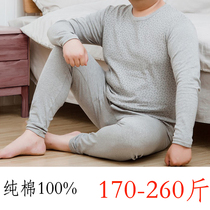 Fats big code line clothing line pants mens underwear to suit round collar pure cotton sucking sweat positive red Ben year beer belly