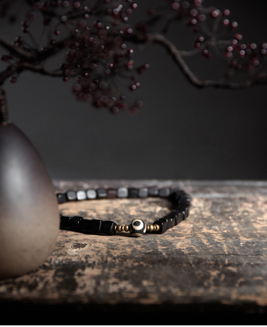 Thiết kế ban đầu handmade ebony bracelet Nhật Bản và Hàn Quốc cá tính vài retro nam giới và phụ nữ jewelry gió quốc gia vòng đeo tay