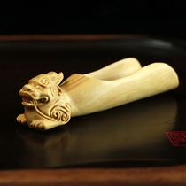 Boxwood carving tea maker with tea spoon long handle teaspoon kung fu tea ceremony tea set tea shovel tea wooden tea soup