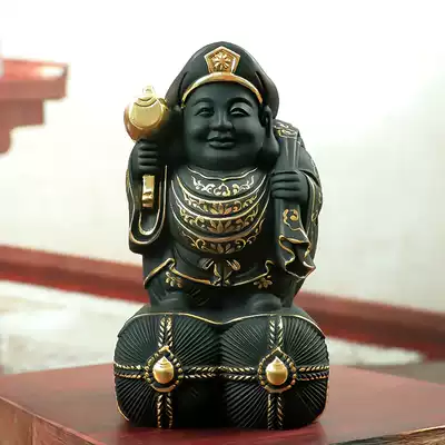 Boxwood carving decoration creative black tian fo door hair care God seven mascot wealth gifts & Crafts ornaments in the sacrifice of the statues of the Buddha