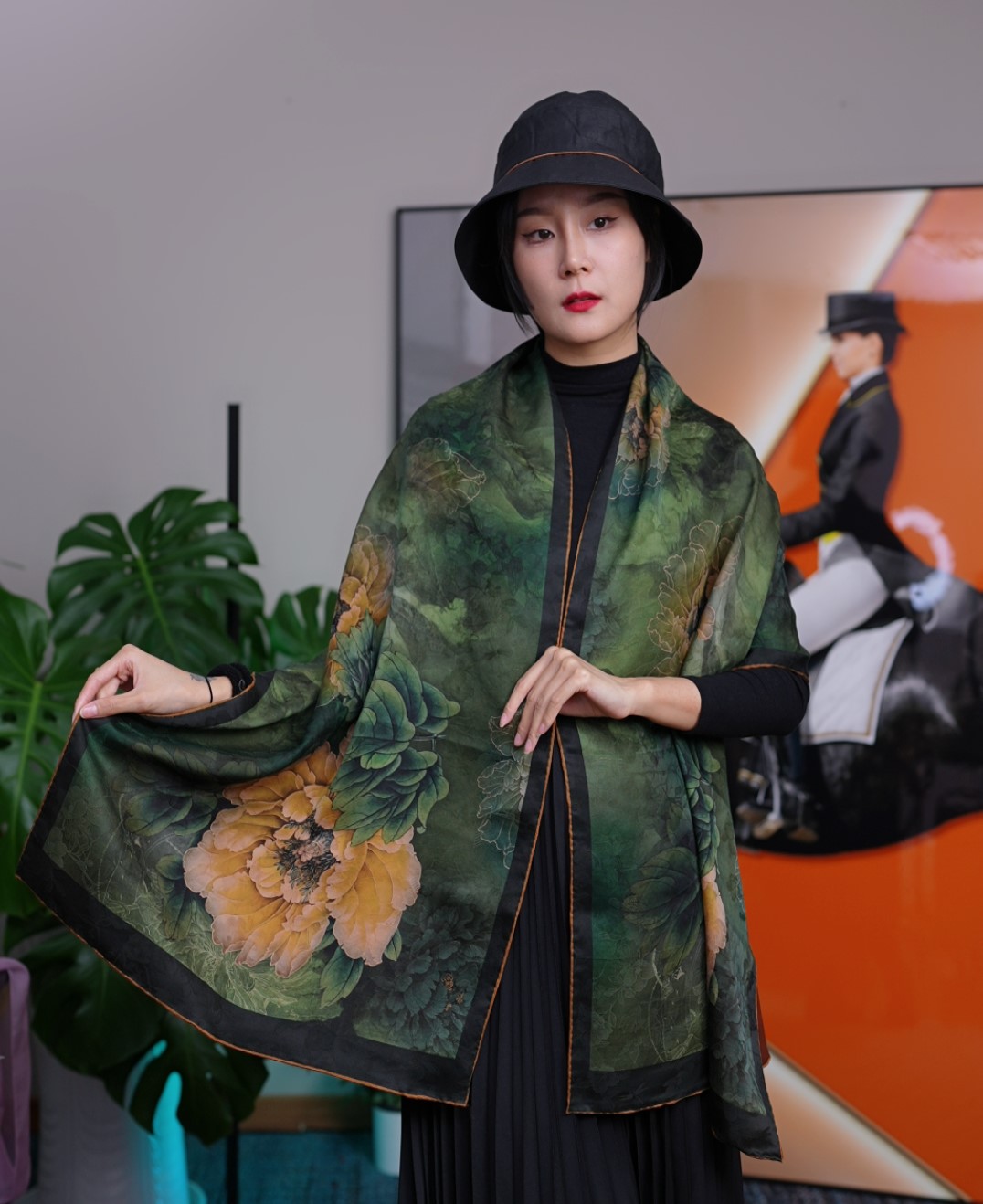 Fragrant cloud yarn long scarf flower snail 53 * 175 scarf shawl double-purpose