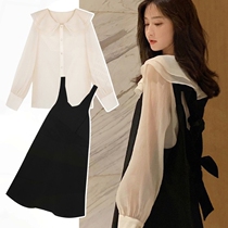 Pregnant women Spring and Autumn dress tide hot mother fashion age age pregnant women skirt Joker temperament jacket skirt two-piece set