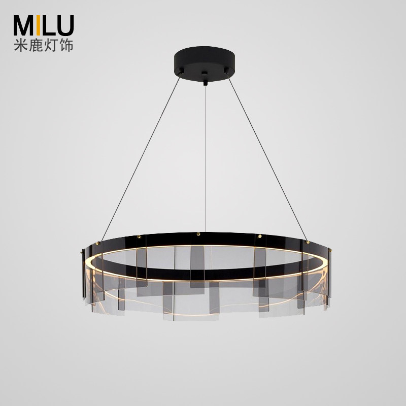 Nordic living room dining room art chandelier creative designer model house villa glass lighting loft industrial lighting