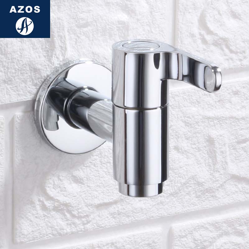AZOS ordinary mop pool faucet Washing machine faucet All copper balcony quick opening single cold water faucet Water nozzle extension