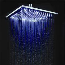 German led luminous shower head shower faucet big top spray rain shower head colorful nozzle glowing nozzle glowing supercharged