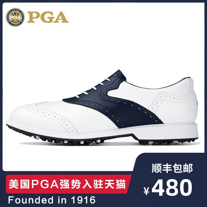 Giày golf PGA của Mỹ giày nam siêu nhẹ siêu chống thấm nước đinh gai phong cách quý ông Anh - Golf