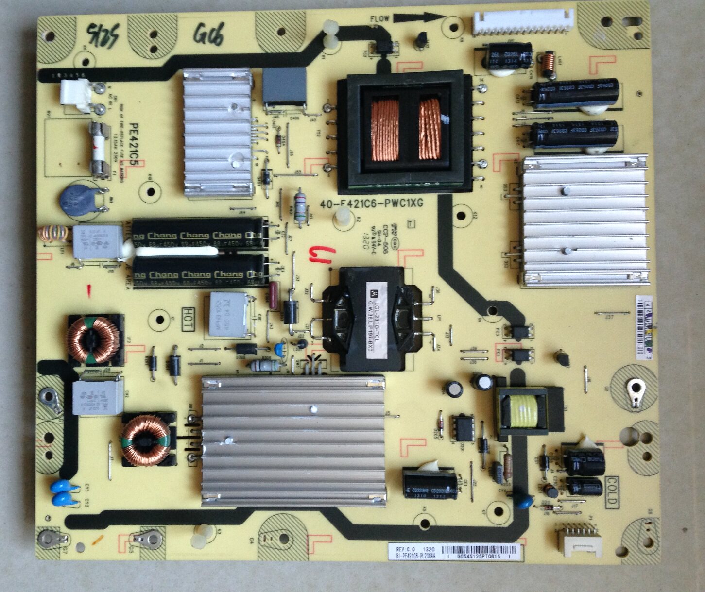 TCL L46F3500A-3D power board 40-E421C6-PWC1XG PE421C5 24v