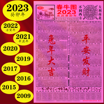 2024年洪潮和春牛图12生肖年画图生车喜车缘钱缘沫民俗用品年历