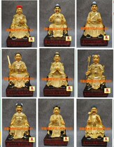 Sixty Tai-sui 10-inch 26cm Resin Buddha Statue Glass gold Sixty-Jiazi Taoist statue Sixty-flower Jiazi