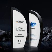 Crystal trophy Creative customization Medal customization Company annual meeting best popularity Outstanding employee champion honor award