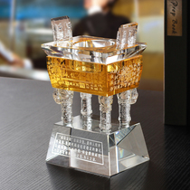 Crystal tripod crafts Office ornaments Business gifts Company celebration anniversary activities souvenirs customized customized