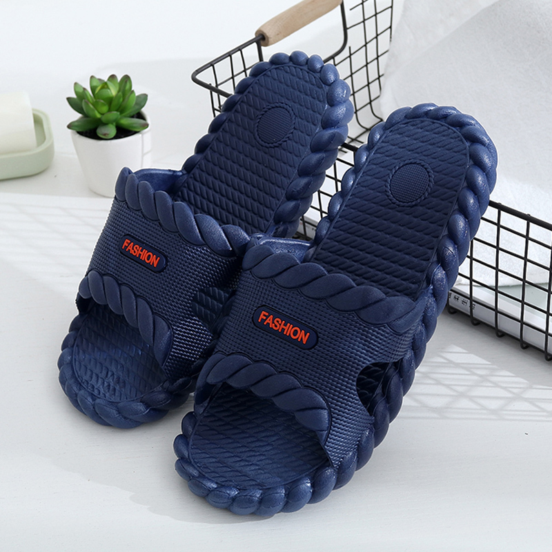 Slippers for Men, Summer Home Use, Couple's Indoor Slippers, Thick-Soled Plastic Bath Slippers, Non-Slip Bathroom Slippers, Women's Soft-Soled Slippers Slippers for Men, Summer Home Use, Couple's Indoor Slippers, Thick-Soled Plastic Bath Slippers, Non-Slip Bathroom Slippers, Women's Soft-Soled Slippers