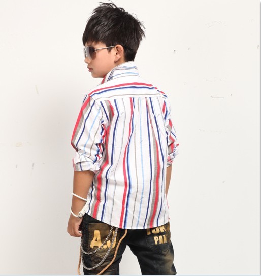 Chemise garcon à manche longue en coton - Ref 2078296 Image 6