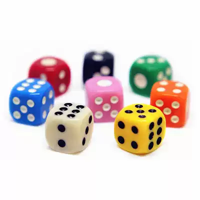 Board game accessories KTV nightclub bar drinking game single color digital dice ordinary dice cup color sieve