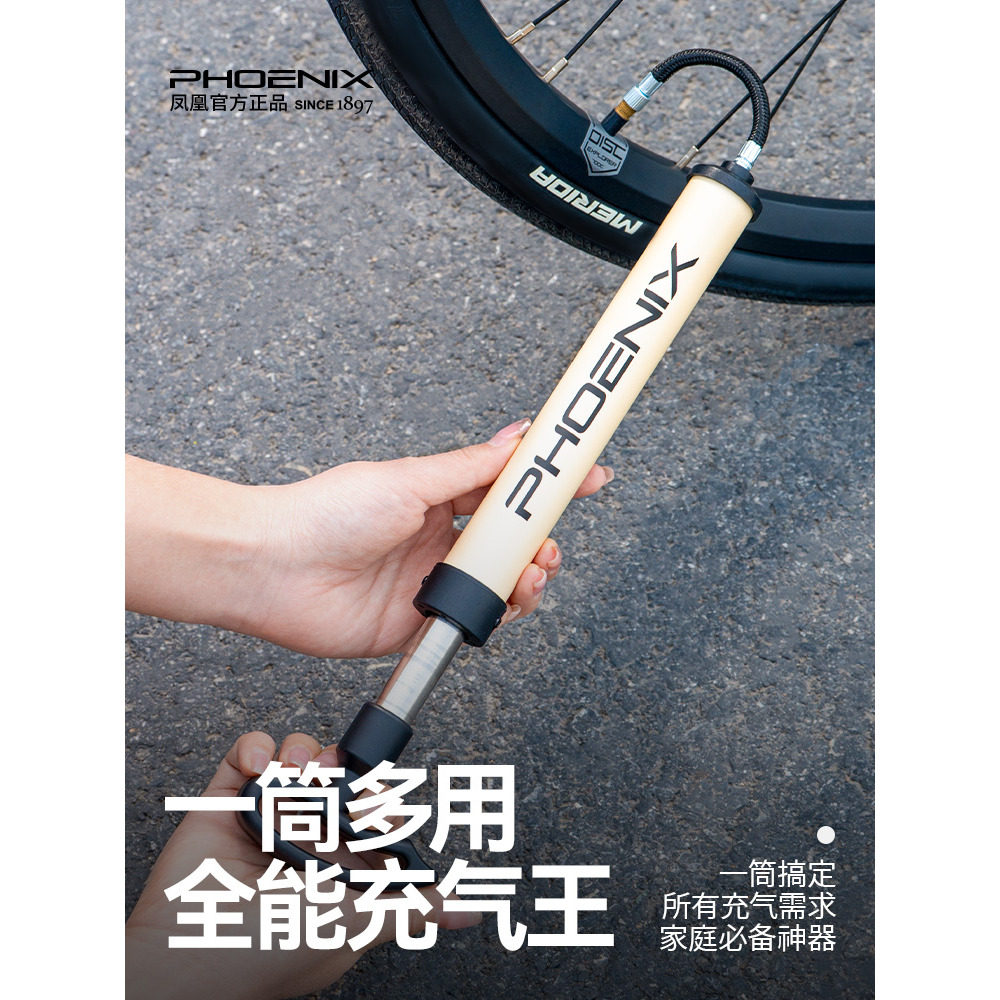 凤凰篮球打气筒足球气球排球便捷式气管球针通用气针充气球类专用