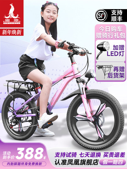 Phoenix Kinderfahrrad 6-12-15 Jahre alte Mädchen Teenager Jungen Mountain Studentenfahrräder mit variabler Geschwindigkeit