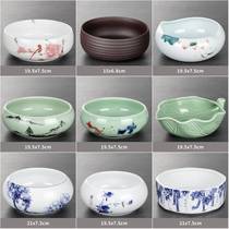 Water-raising potted utensils hydroponic plants special pot ceramic copper money grass special cylinder non-porous water lotus flower pot