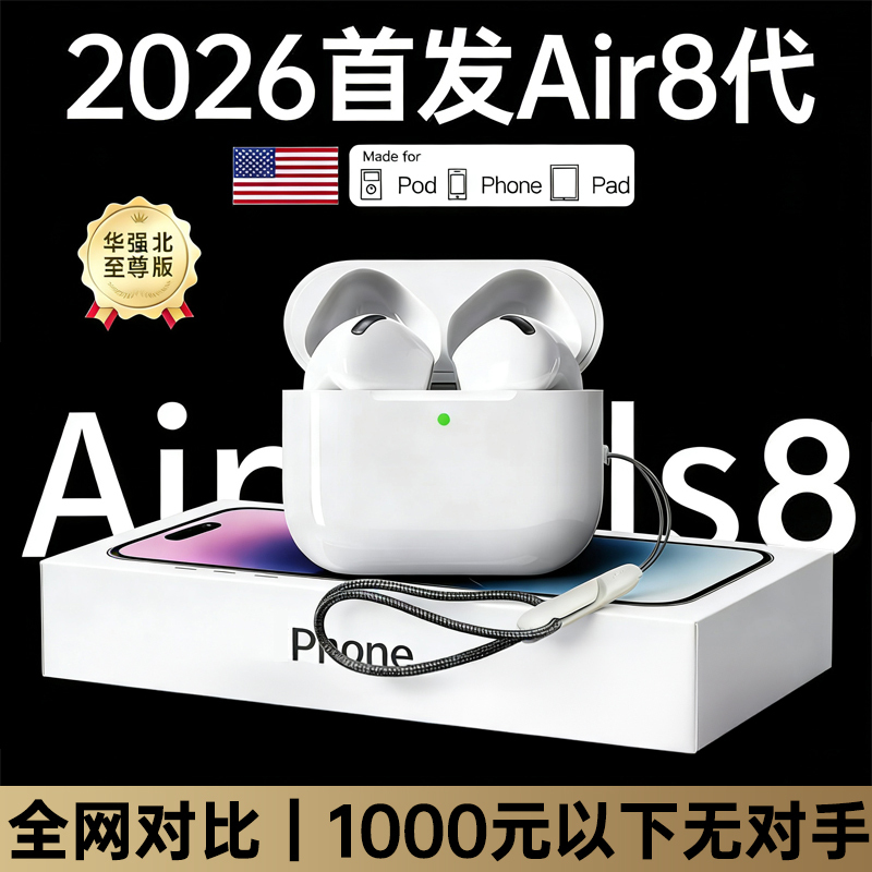 2026 New Bluetooth Headphones Compatible with Apple iPhone 17 Air/16 Pro Max Wireless 15 Active Noise Cancellation 14