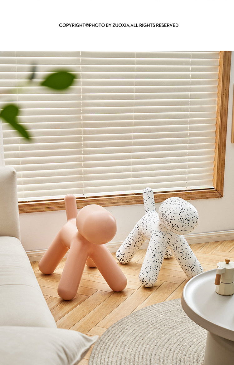 Детский стульчик 左下北欧气球狗造型儿童椅幼儿园小凳子简约家用客厅卡通小狗椅子 The lower left