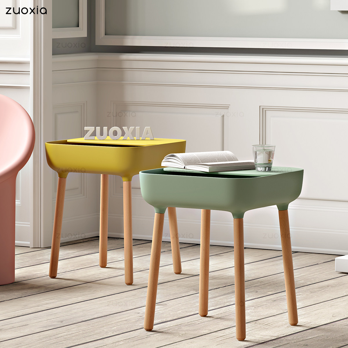 Nordic modern mini-storage bedroom mini-storage bedroom mini-storage bedroom small square table