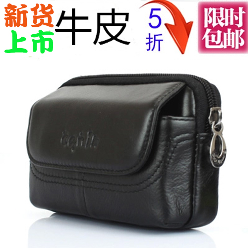 Special price new cowhide genuine leather mobile phone belt man wear belt 4 inch 5.5 inch 6 inch 6.3 inch business thin mobile phone bag