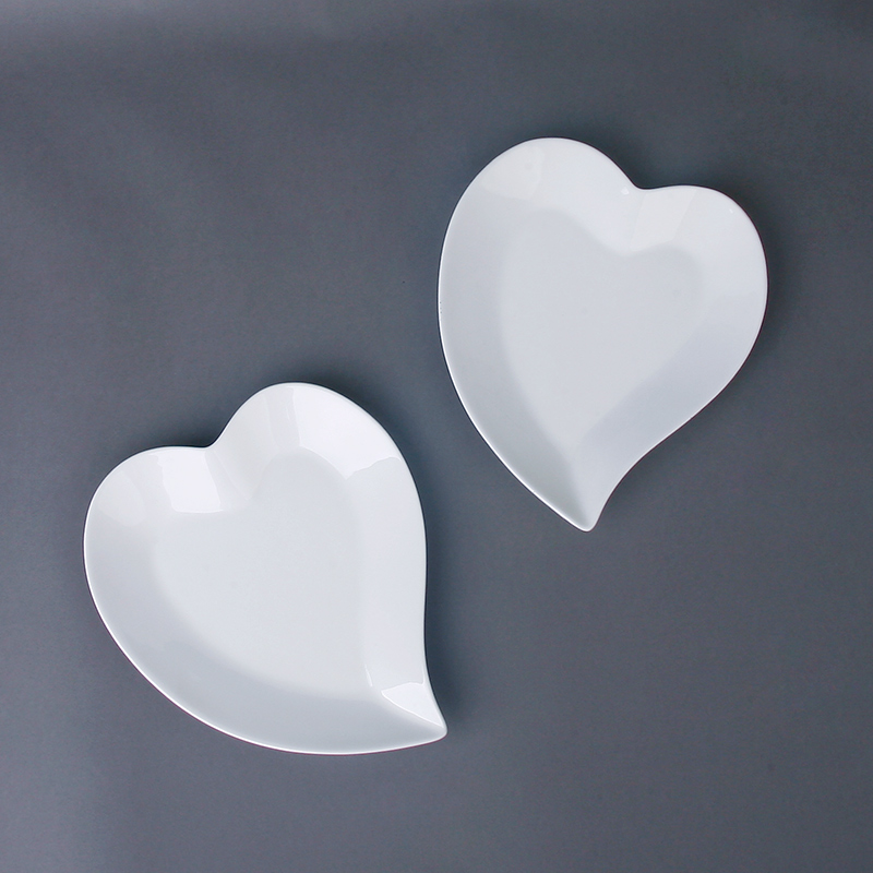 Ipads porcelain child vegetable dish of pure white household utensils to ceramic heart - shaped plate 8 inch springform pan of irregular plate plate