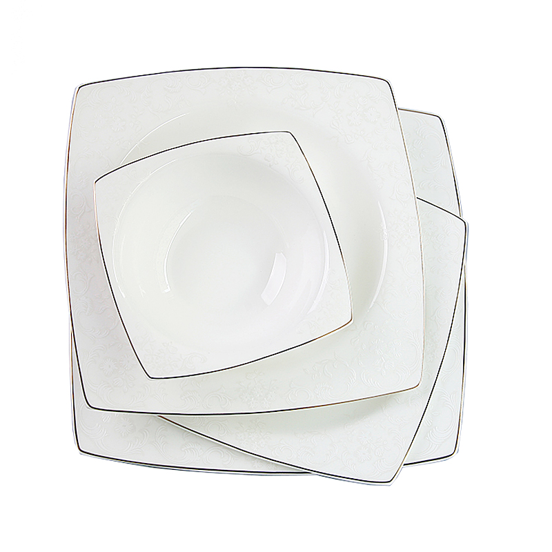 Dinner plate steak pan European ipads porcelain tableware home plate side plate of pasta salad bowl restaurant wholesale