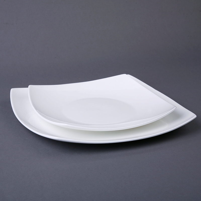 Pure white ipads porcelain child creative irregular household use of western - style tableware microwave plate pasta dish