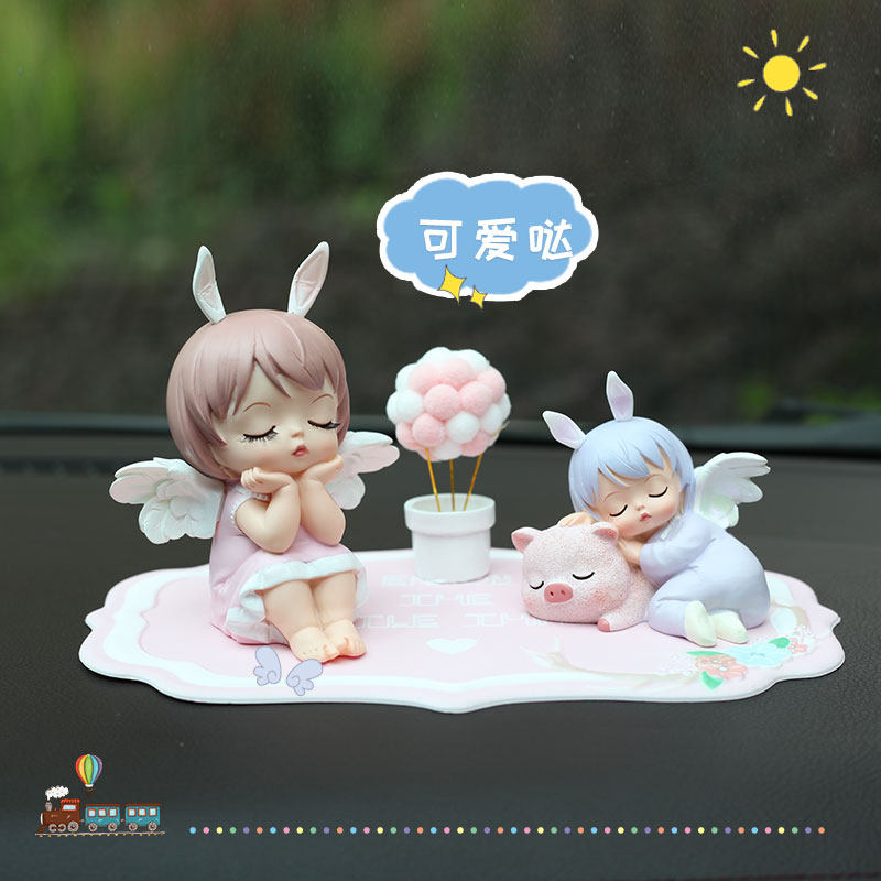 Personality Car Swing Piece Creative Guardian Angel On-board Furnishing In-car Decoration Supplies Cute Goddess Mesh Red Ornament