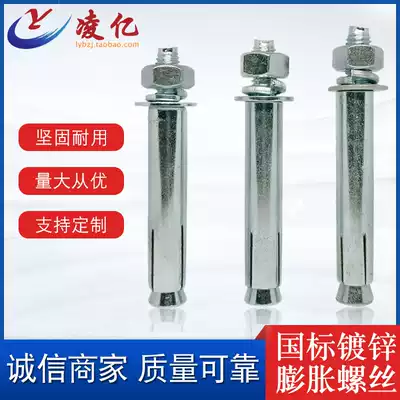 National standard galvanized iron expansion screw lengthy metal outer Bolt pull-out Screw anchor bolt M6M8M10M12-M20