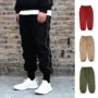 Cộng với nhung dày nam và nữ chức năng thu nhỏ quần âu nam màu rắn phản quang dải đóng quần JOGGER quần jean nam hàng hiệu