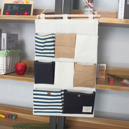 Большая система хранения, милая коробочка для хранения, водонепроницаемый подвесной органайзер, из хлопка и льна