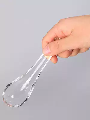 Glass soup spoon, heat-resistant spoon, coffee spoon, ice cream spoon, rice spoon, crystal spoon, household spoon, dining room shop