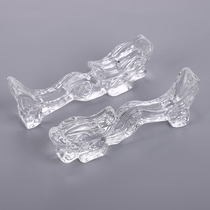 Crystal chopstick holder Transparent dragon-shaped hotel tableware Solid color steel brush holder More rack Glass chopstick holder multi-purpose